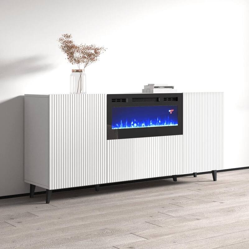Pafos BL-EF Electric Fireplace 71" Sideboard