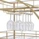 Mobile Bar Cart Serving Wine Cart with Wheels, 3-tier Metal Frame Elegant Wine Storage