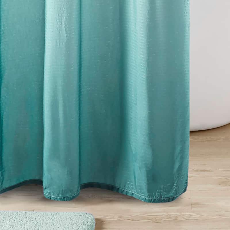 Madison Park Loire Ombre Printed Seersucker Shower Curtain
