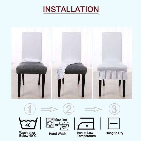 Shop Stretch Spandex Short Dining Room Chair Covers On Sale