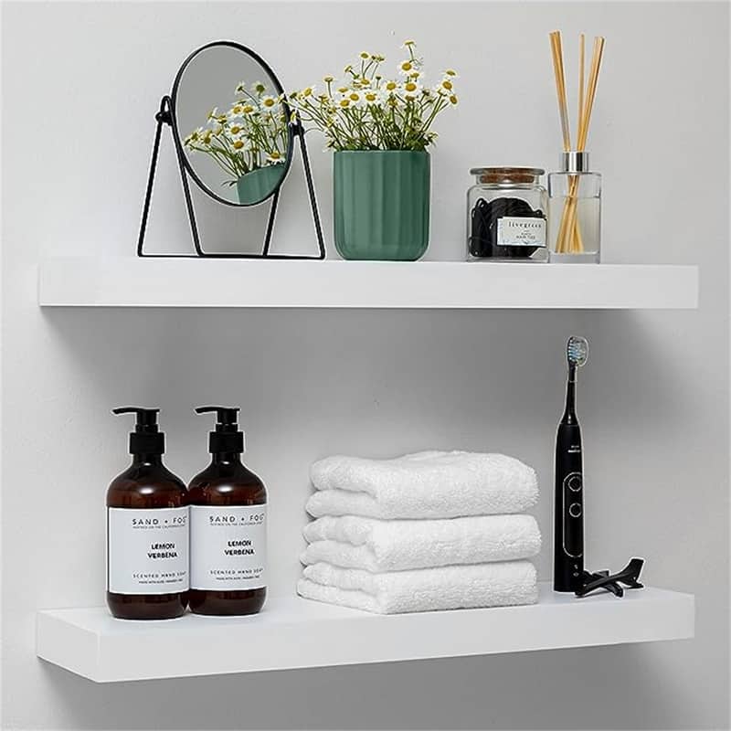 Floating Shelves 24 inch - 6.5"D x 24"W x 1.75"H - White