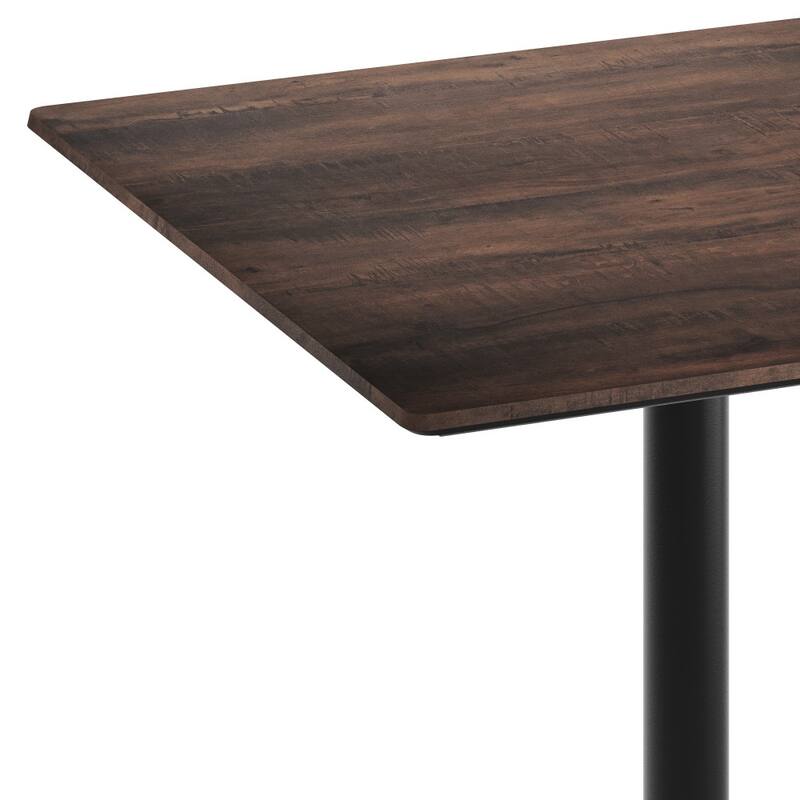 Commercial HPL Tabletop with Table Height Round Base - 36"W x 36"D x 29.5"H