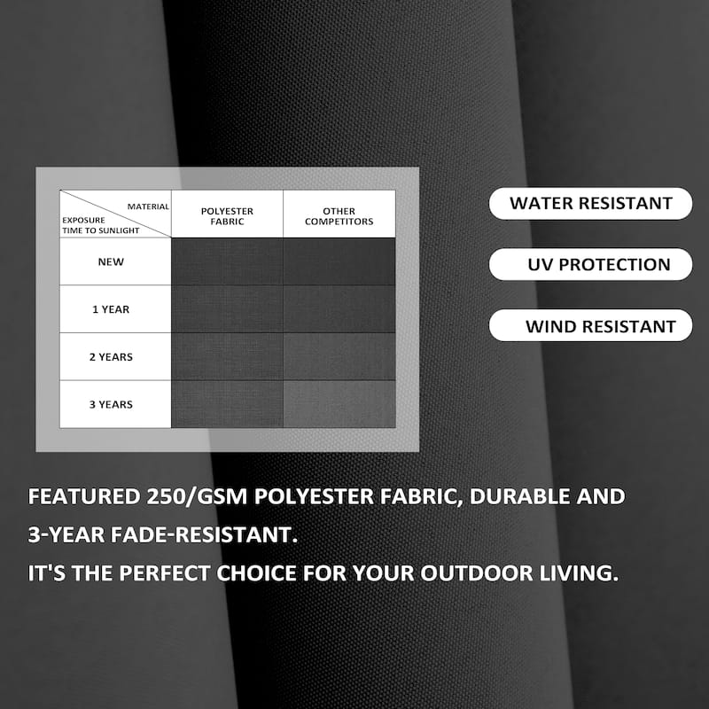 Pellebant Outdoor 10x13FT Patio Cantilever Umbrella Dual Top Lar Lighted with Wheel Base
