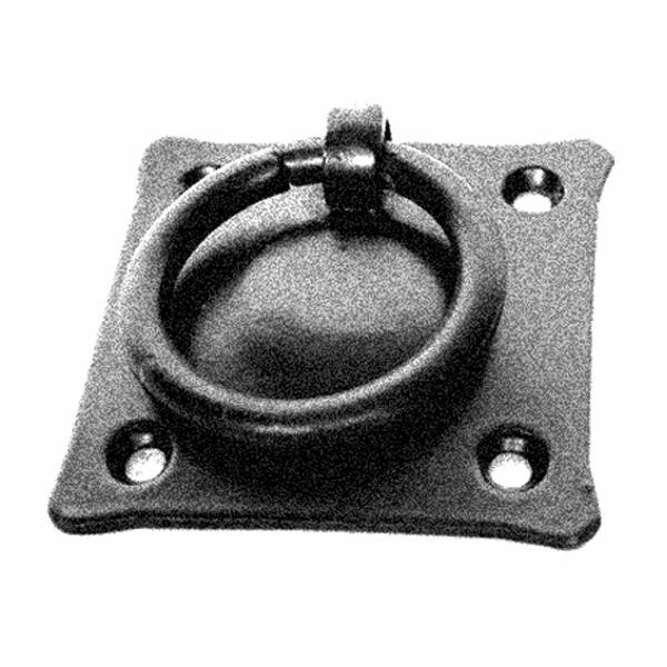 Shop Black Iron Mission Style Ring Pull Black Cabinet Hardware 2in Overstock 13946074