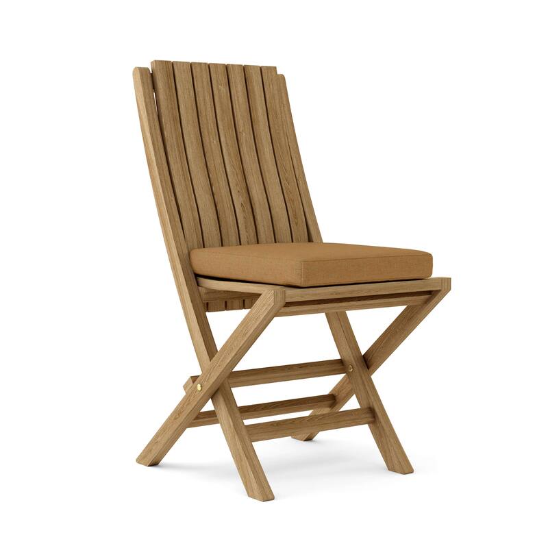 Comfort Teak Outdoor Dining Chair - Foldable (Set of 2) - N/A