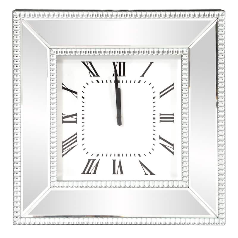 Allan Andrews Mirrored Square Frame Decorative Wall Clock