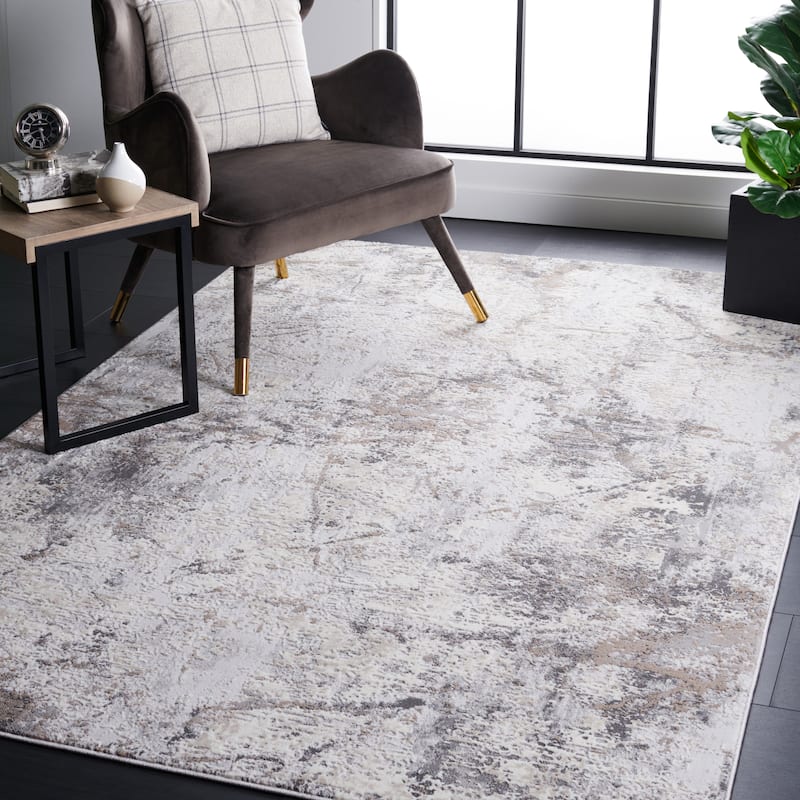 SAFAVIEH Vogue Lura Modern Abstract Rug - 5'3" x 7'6" - Grey/Ivory