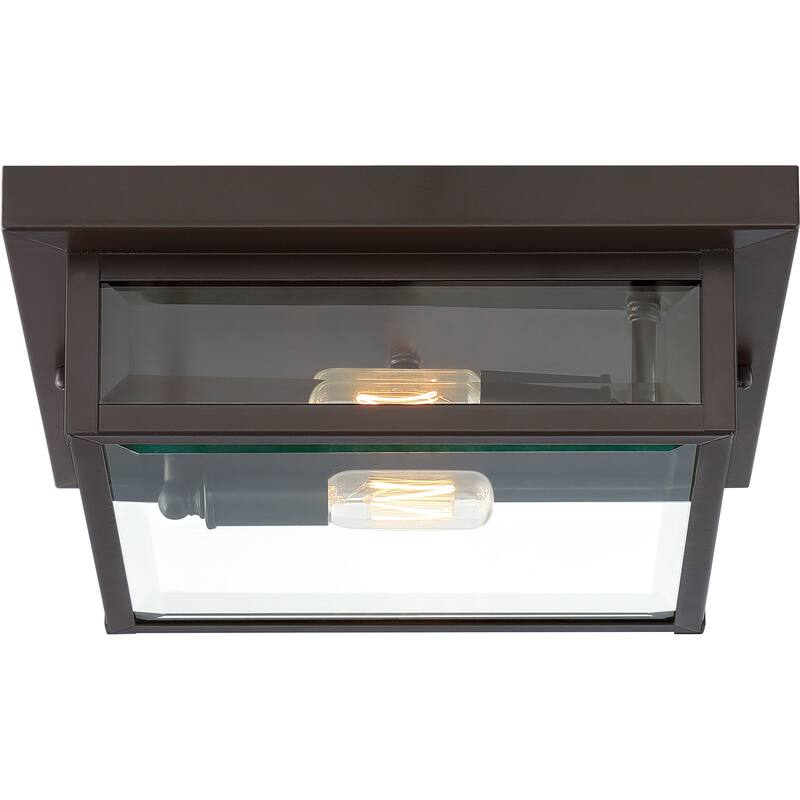 Quoizel Westover Clear Glass 2-light Outdoor Flushmount