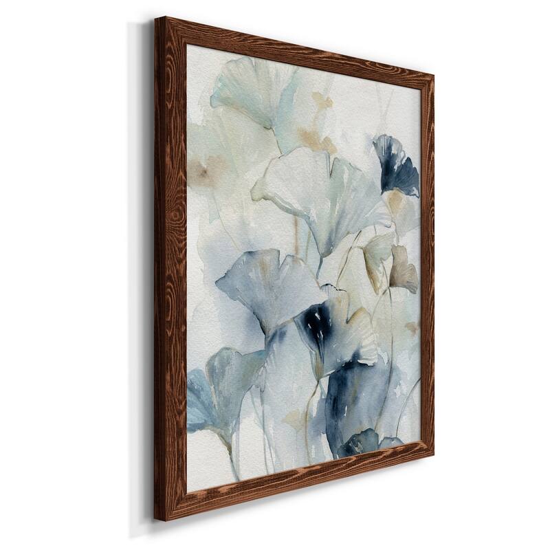 Indigo Ginkgo I-Premium Framed Canvas - Ready to Hang
