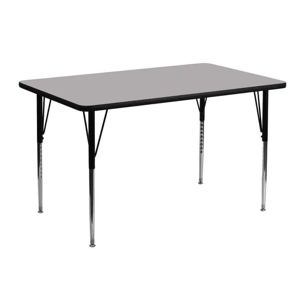 24''W x 48''L Rectangular HP Laminate Activity Table - Adjustable Legs - 48"D x 24"W x 21.25" - 30.25"H