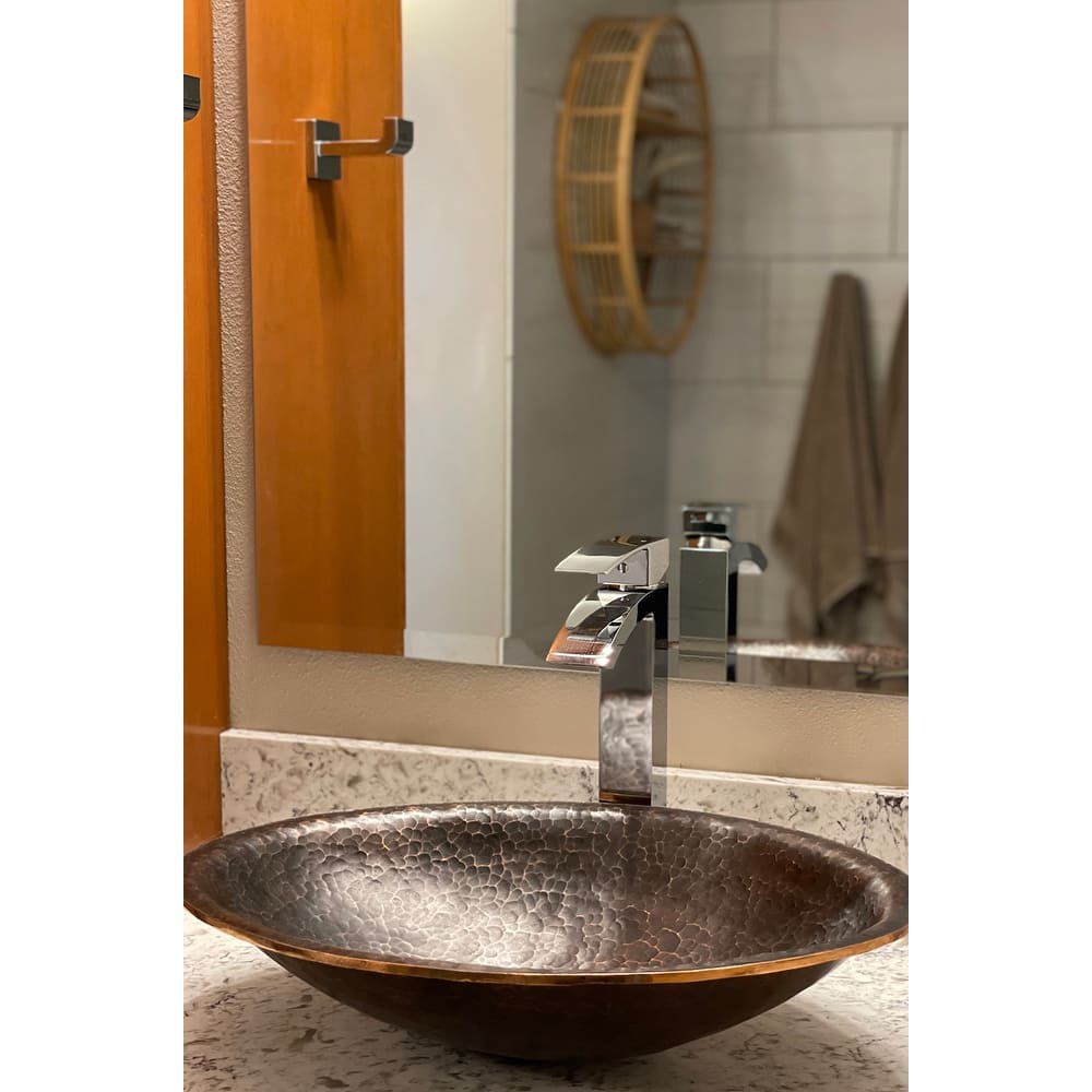 20" Oval Hand Forged Old World Copper Vessel Sink (PVOVAL20)