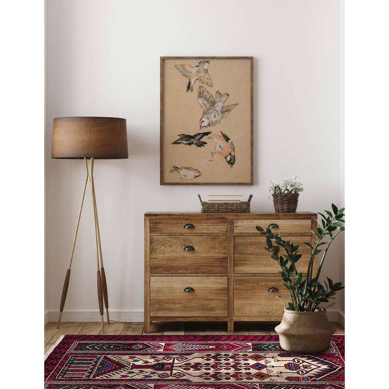 ECARPETGALLERY Hand-knotted Baluch Tan Wool Rug - 3'5 x 6'0