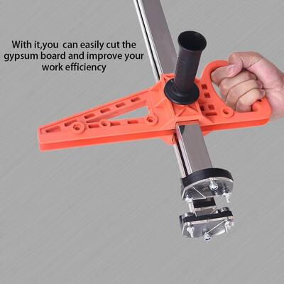 Manual Gypsum Board Cutter Hand Push Drywall Artifact Tool 0.79-23.64in Cutting Cut