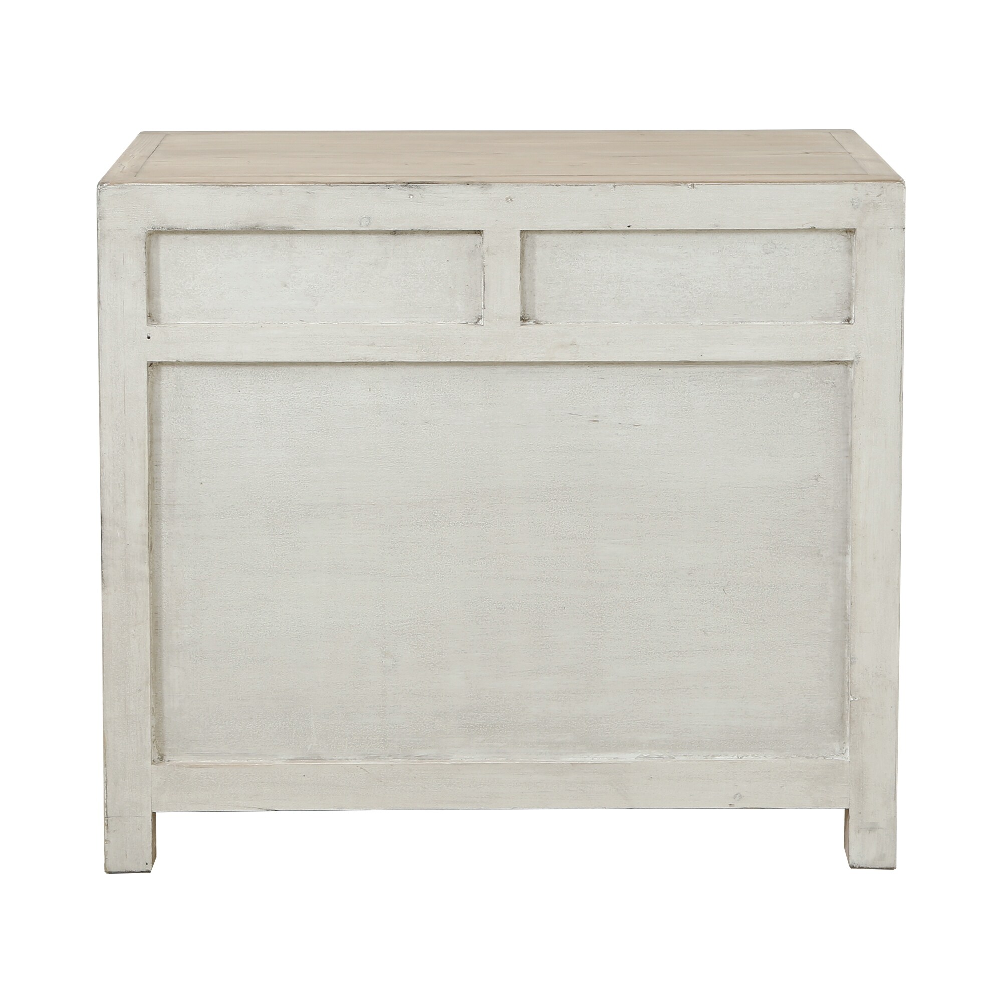 Artissance Pine Wood 2 Drawers Amalfi Side Table 35 Inch Tall