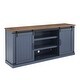 preview thumbnail 14 of 28, 68 inch Rustic Barn Door TV Stand for TVs up to 75 Inches