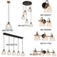 preview thumbnail 12 of 12, Elisie Modern Black Gold 1-light LED Sconce Farmhouse Wall Light with Water Glass