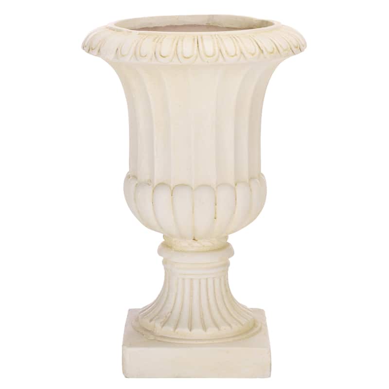 SAFAVIEH Outdoor Living Durham Planter Pot - 11"W x 11"D x 16"H - Off-White