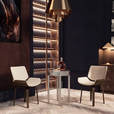 Mid-Century Modern Dining Chair - 360° Swivel(set of 2), PU Leather Upholstery, Ergonomic Design for Kitchen, Office &