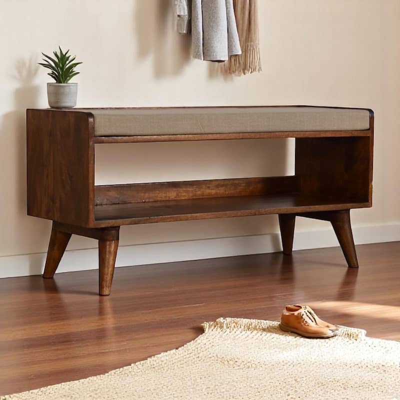Artisan furniture Mud Linen Nordic Storage Bench