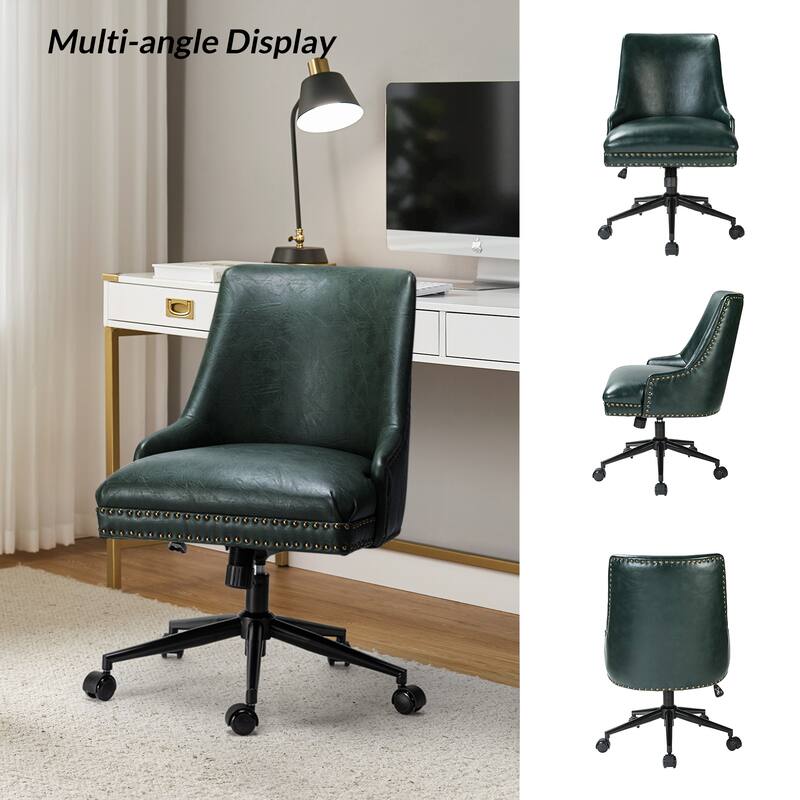 Sonia Modern Faux Leather Task Chair with Height-adjustable by HULALA HOME
