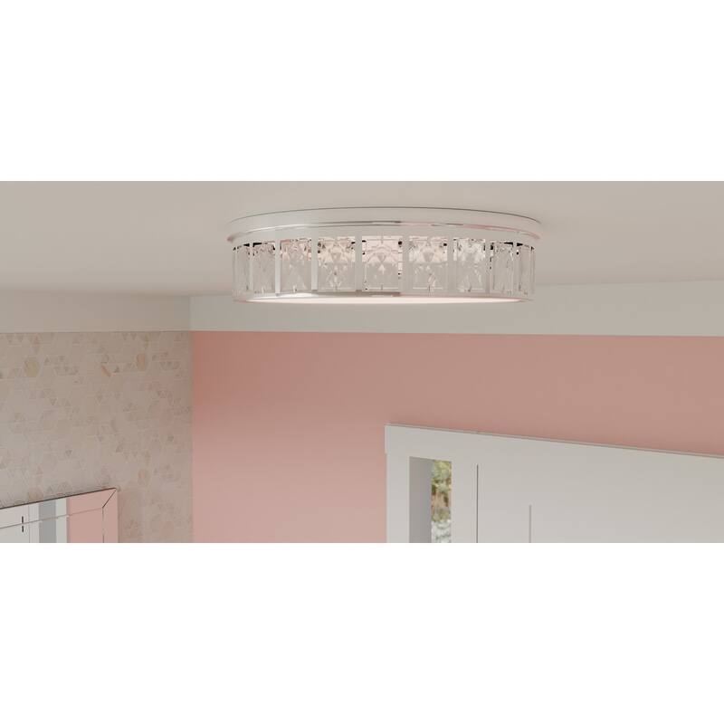 Gibson Integrated LED Polished Chrome Flush Mount Light