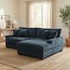 Option Blue-Sofa L+Chaise R