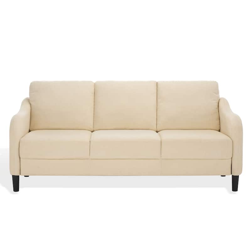 SAFAVIEH Couture Edalynn Modern 3 Seater Sofa - 77"W x 32"D x 34"H - Cream
