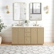 preview thumbnail 124 of 126, Oza Bath Vanity with Quartz Stone Top and Mirror