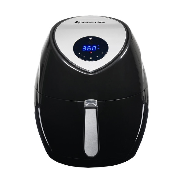 Avalon Bay AB AirFryer500SS Electric XL 6 qt. Airfryer Black and Silver