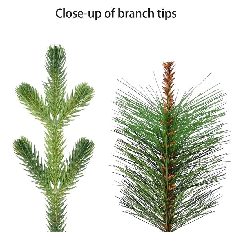 Puleo International 7.5 ft. Pre-Lit Albany Spruce Adorned Artificial Christmas Tree
