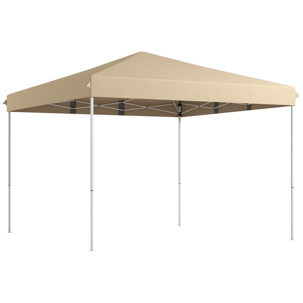 13'x13' Oxford Fabric Pop-Up Canopy Tent with Steel Frame and UV Protection for Outdoor Events - 13.1' L x 13.1' W