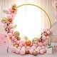 preview thumbnail 6 of 15, Modern Metal Round Stand for Party and Festival Decorations Gold - Large