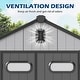 preview thumbnail 6 of 34, Domi Outdoor Resin Storage Shed, Waterproof Plastic Garden Shed with Lockable Door, Windows & Vents, Outside Tool Storage Shed