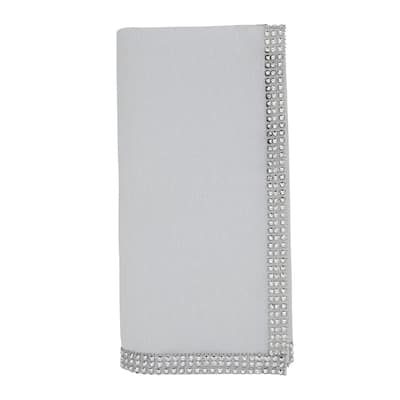 Jeweled Studded Border Napkin - Set of 4 pcs