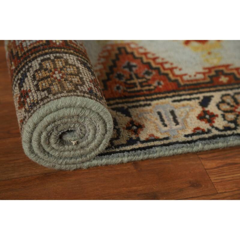 Viss Indian Runner Rug Hand-Knotted Traditional Wool Carpet - 2'6"x 7'11"