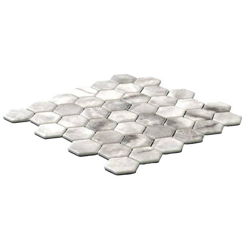 The Tile Life Eterna Hex 2x2 Glass Floor, Wall & Backsplash Tile