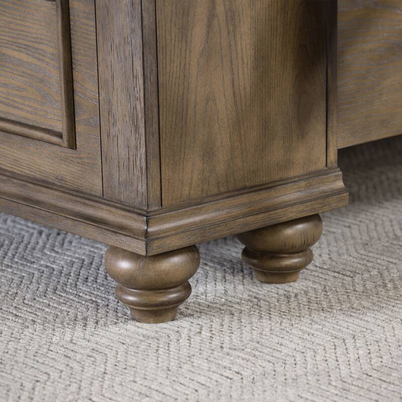 Furniture of America Rubb Aged Oak Wood 3-Drawer Nightstand