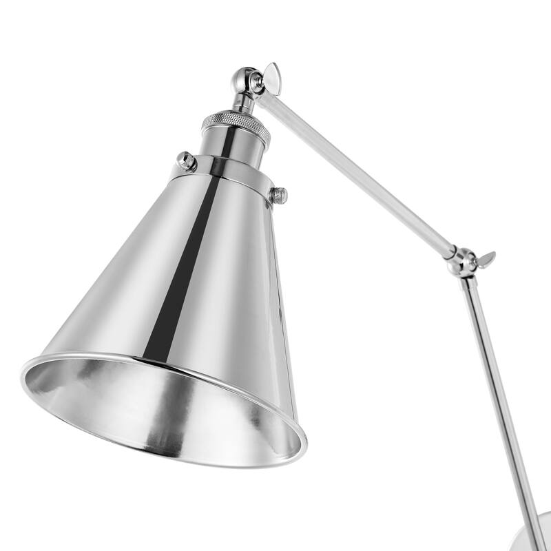 WINGBO Swing Arm Adjustable Wall Sconce with Shade, 2-Pack...