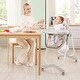 preview thumbnail 30 of 47, Multifunctional Folding Baby High Chair with Rolling Wheels and Adjustable Height - 40" x 23" x 36"-43.5"(L x W x H) Pink