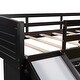preview thumbnail 53 of 58, Twin Low Loft Bed with Slide, Drawers & Guardrails - Sturdy Wood Frame