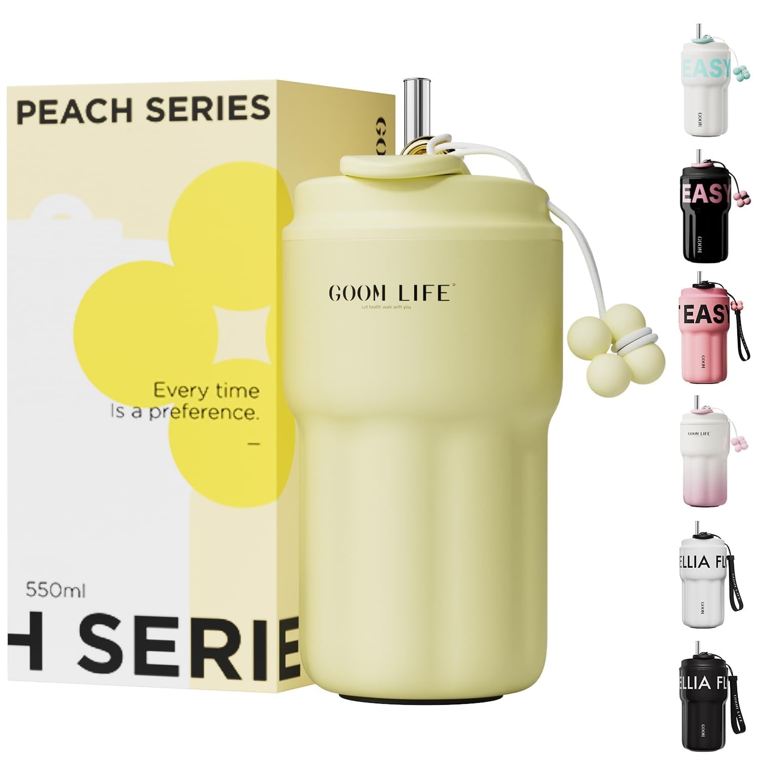 18oz Travel Coffee Tumbler, 6-Layer Insulation, Leak Proof