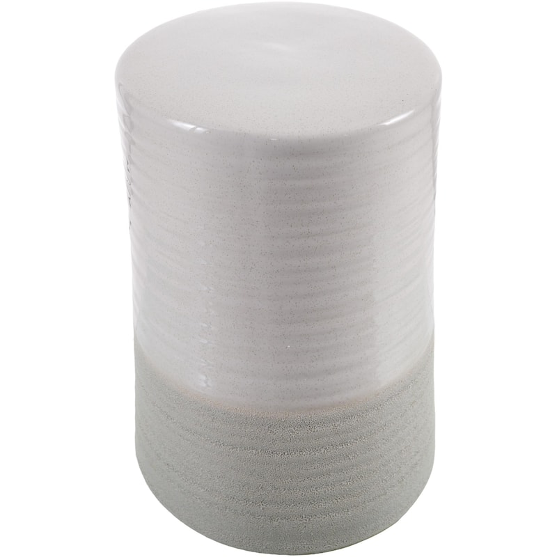 Bennie Ceramic Medium Size Decorative Stool - Beige