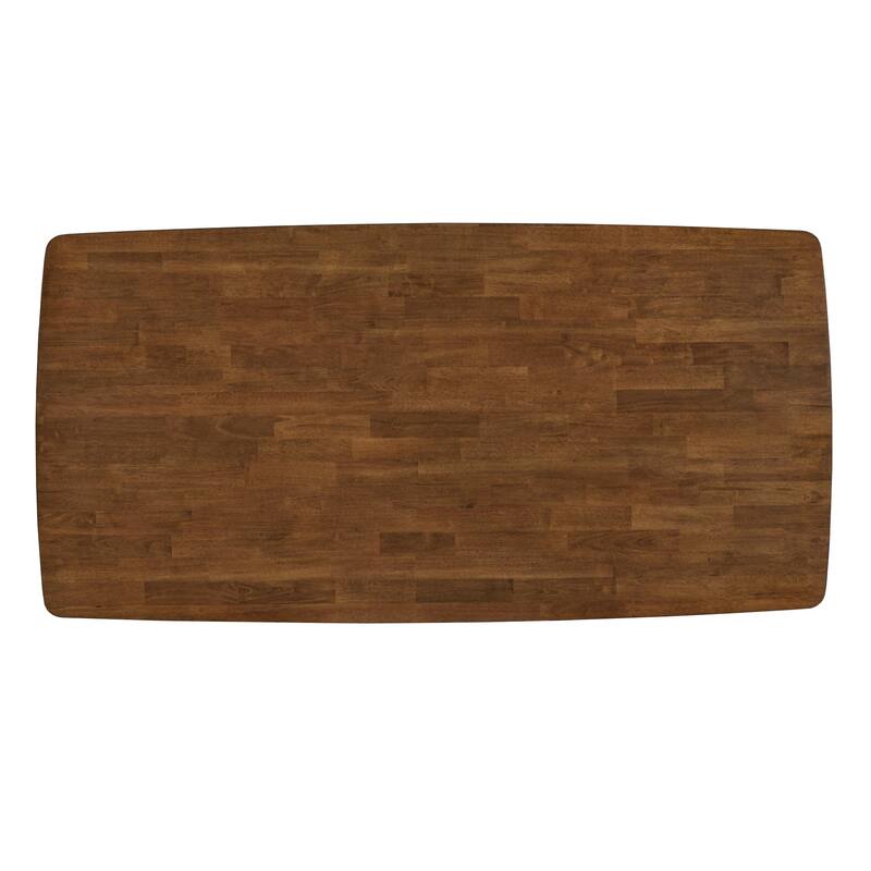 Eleanor Two-tone Wood Finish 78" Dining Set with Double Cross Back Chairs by iNSPIRE Q Classic