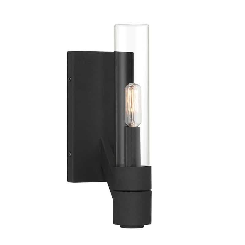 Rohe 12.5'' High 1-Light Sconce - Black Sand - 12.5 inch Tall