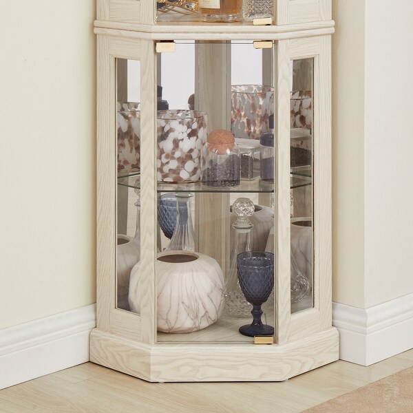 Corner Display Cabinet, Antique Collection with Glass Door