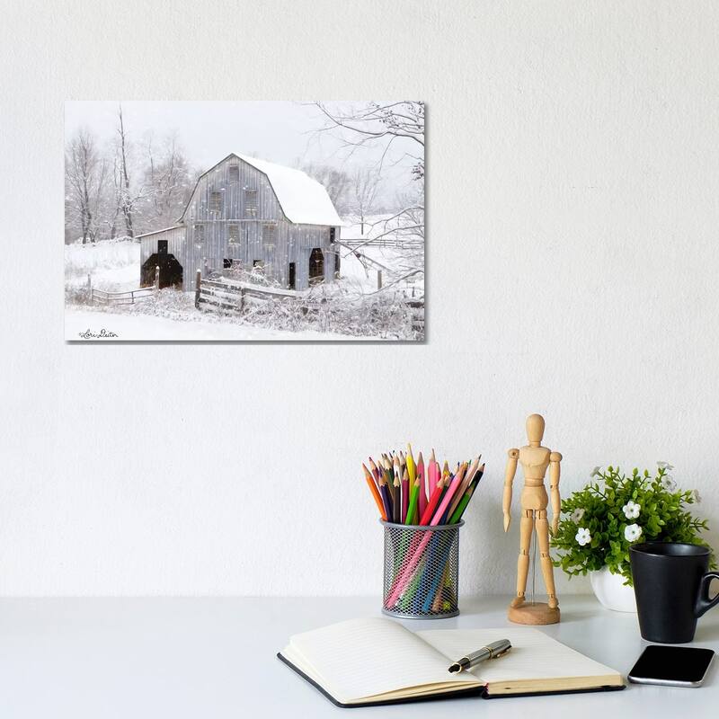 iCanvas "Blue Tinted Barn" by Lori Deiter Canvas Print - 8x12x0.75