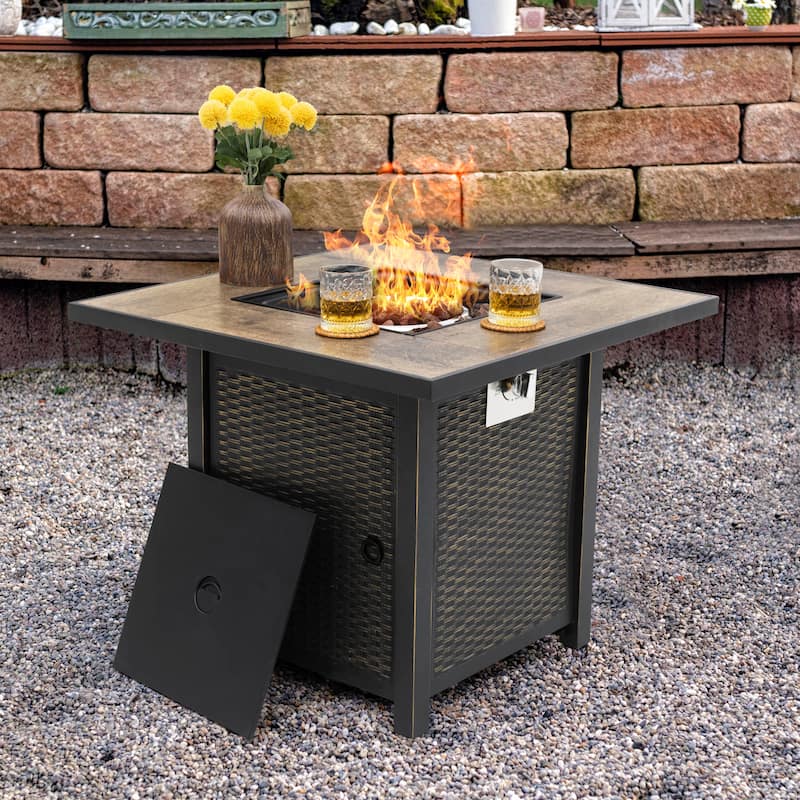 30 in. Outdoor Fire Pit 50,000 BTU Propane Gas Fire Pit Table