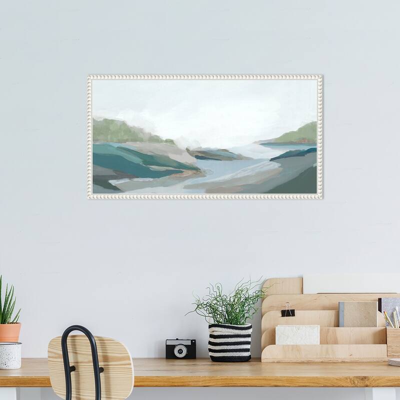 Return to Nature II by Isabelle Z (27 x 14 in.), Framed Canvas Wall Art Print - Sylvie Beaded White