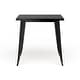preview thumbnail 14 of 28, 31.5-inch Square Metal Indoor/Outdoor Cafe Table