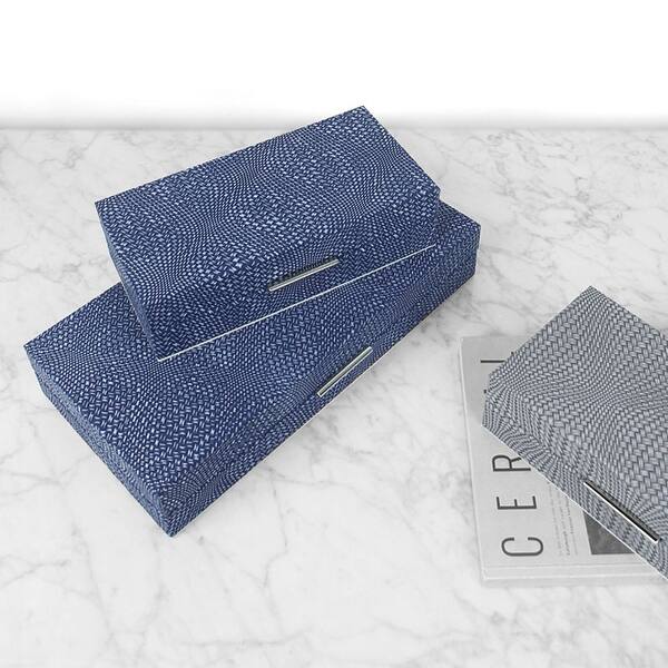 FloralGoods Faux Leather Woven Pattern Jewelry Box Bed Bath & Beyond